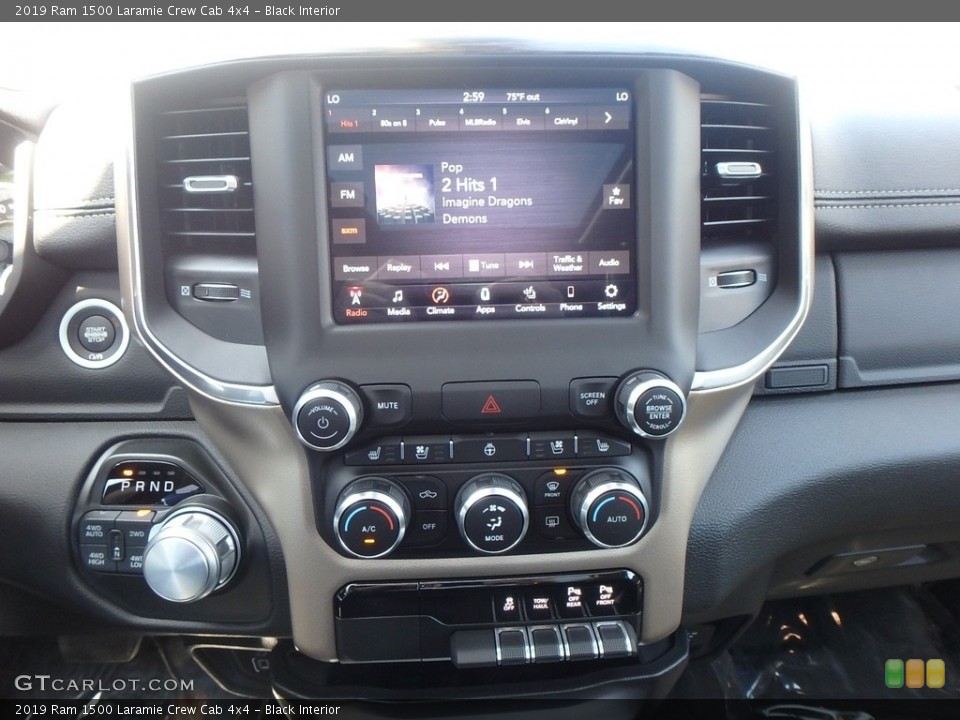 Black Interior Controls for the 2019 Ram 1500 Laramie Crew Cab 4x4 #126853188