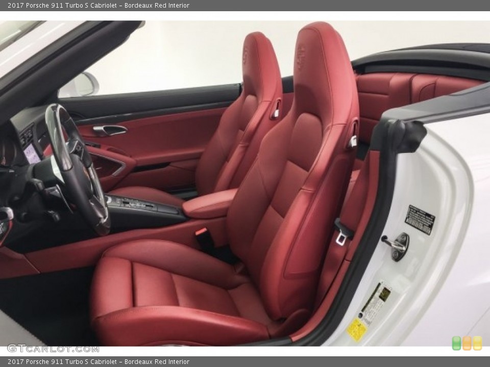 Bordeaux Red Interior Photo for the 2017 Porsche 911 Turbo S Cabriolet #126854156