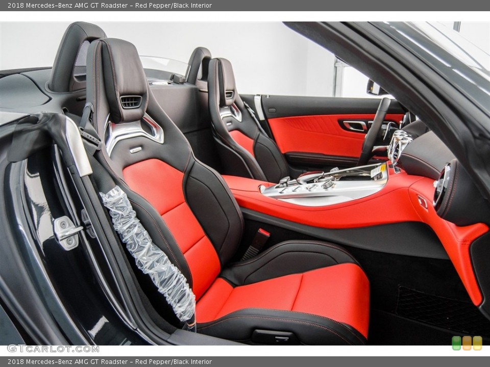 Red Pepper/Black Interior Front Seat for the 2018 Mercedes-Benz AMG GT Roadster #126860794