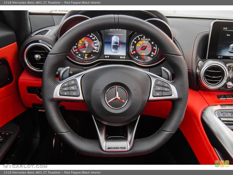 Red Pepper/Black Interior Steering Wheel for the 2018 Mercedes-Benz AMG GT Roadster #126861034