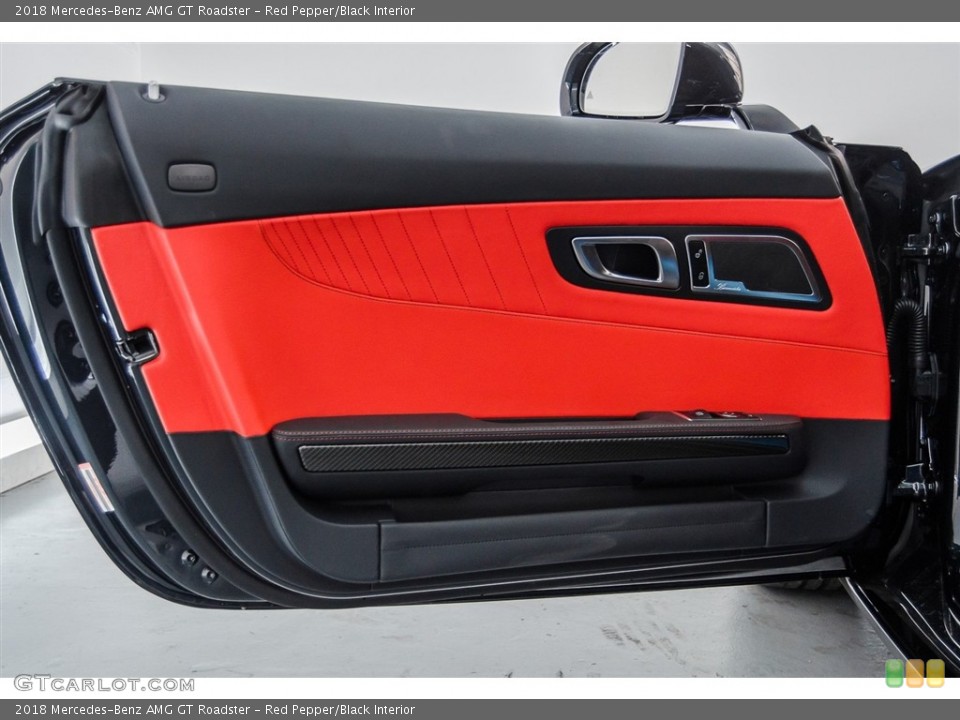 Red Pepper/Black Interior Door Panel for the 2018 Mercedes-Benz AMG GT Roadster #126861301