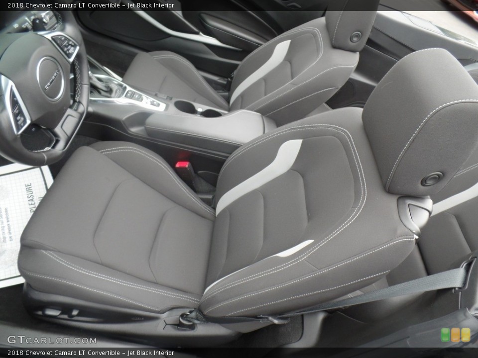 Jet Black Interior Front Seat for the 2018 Chevrolet Camaro LT Convertible #126862960