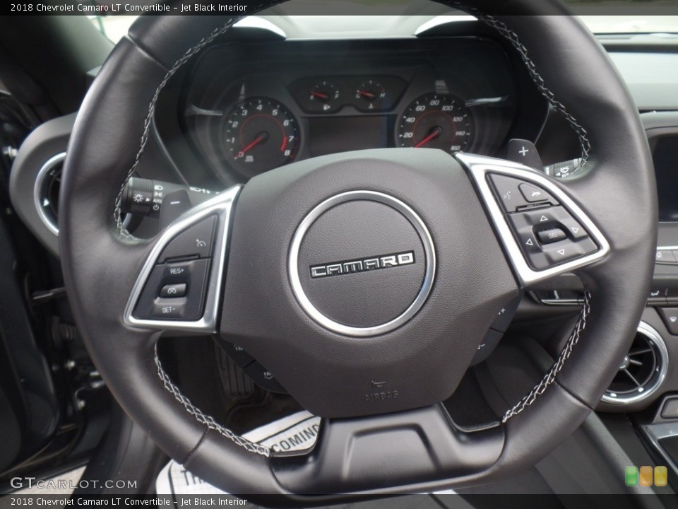 Jet Black Interior Steering Wheel for the 2018 Chevrolet Camaro LT Convertible #126863044