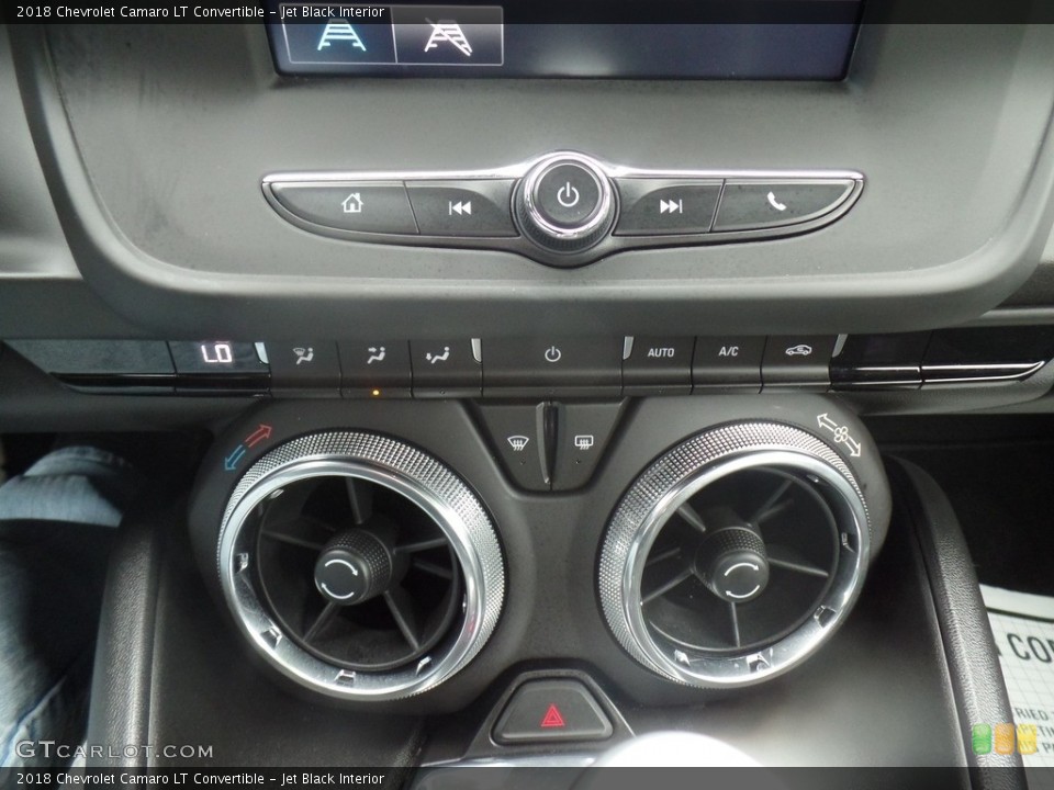 Jet Black Interior Controls for the 2018 Chevrolet Camaro LT Convertible #126863272