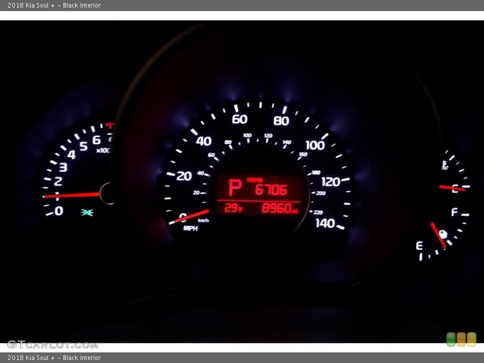 Black Interior Gauges for the 2018 Kia Soul + #126874351