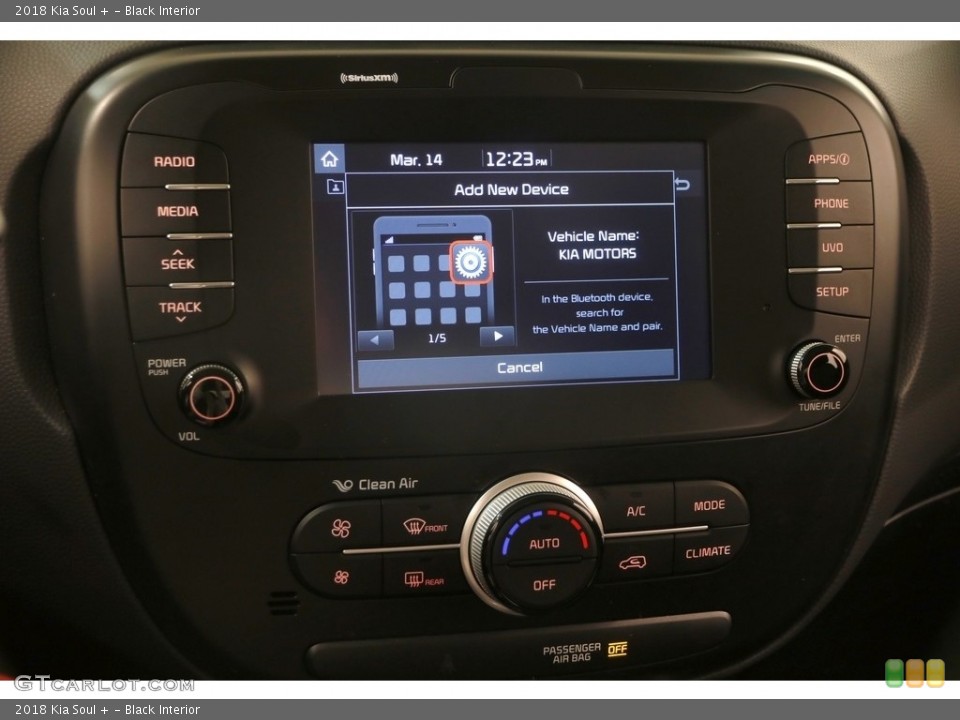 Black Interior Controls for the 2018 Kia Soul + #126874375