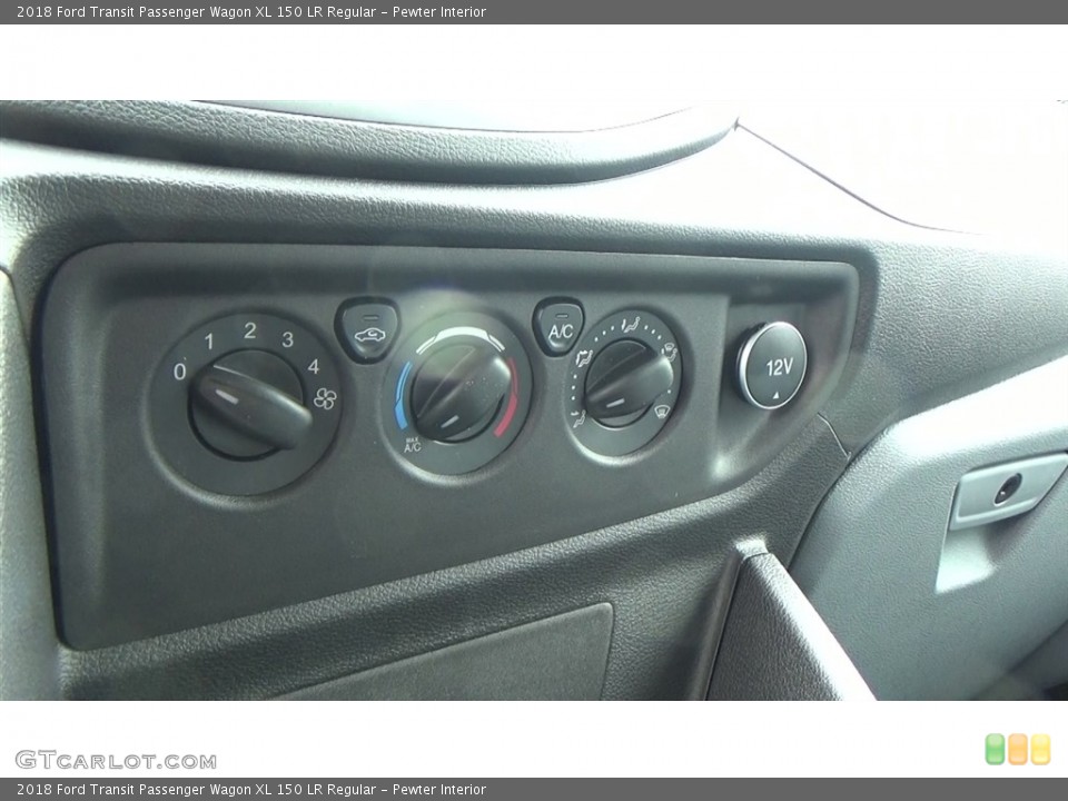 Pewter Interior Controls for the 2018 Ford Transit Passenger Wagon XL 150 LR Regular #126888168