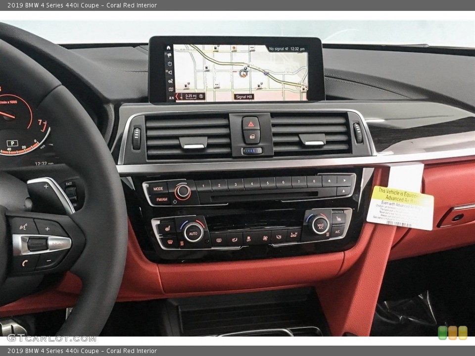 Coral Red Interior Controls for the 2019 BMW 4 Series 440i Coupe #126889322