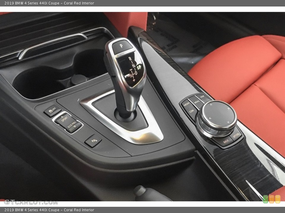 Coral Red Interior Transmission for the 2019 BMW 4 Series 440i Coupe #126889386