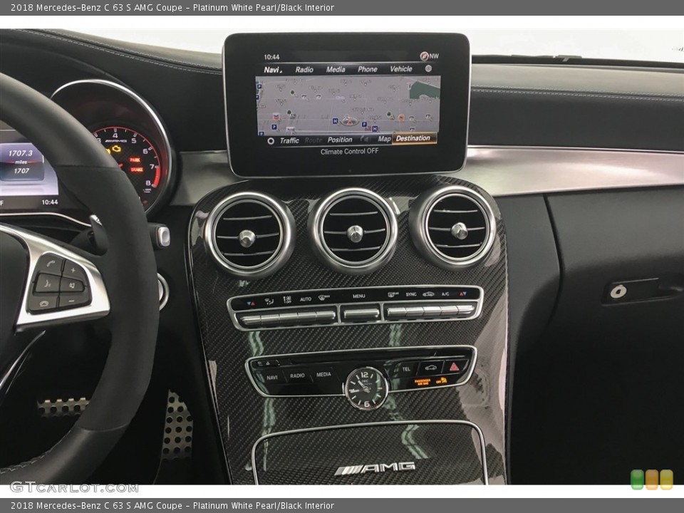 Platinum White Pearl/Black Interior Controls for the 2018 Mercedes-Benz C 63 S AMG Coupe #126891141