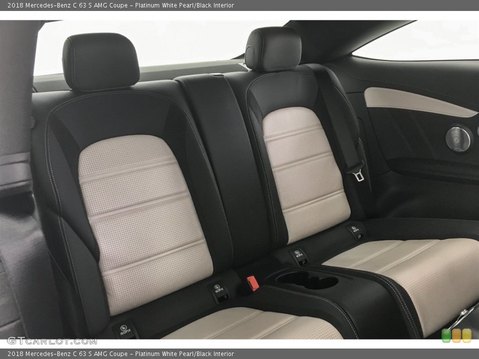 Platinum White Pearl/Black Interior Rear Seat for the 2018 Mercedes-Benz C 63 S AMG Coupe #126891210