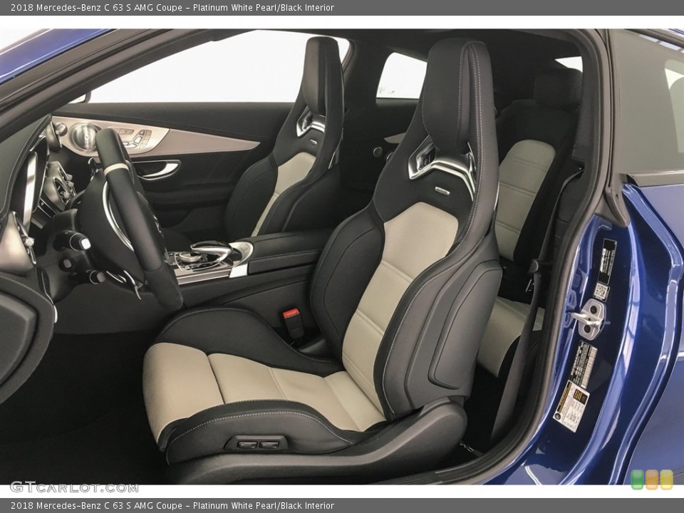 Platinum White Pearl/Black Interior Photo for the 2018 Mercedes-Benz C 63 S AMG Coupe #126891223