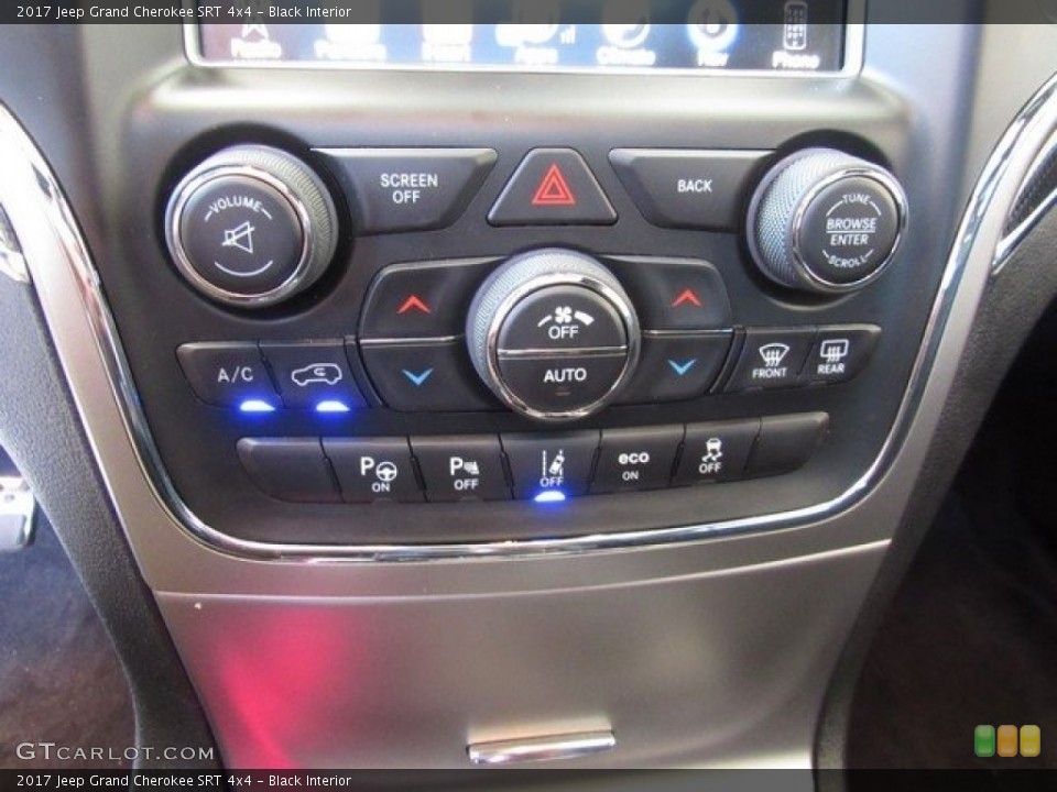 Black Interior Controls for the 2017 Jeep Grand Cherokee SRT 4x4 #126900921