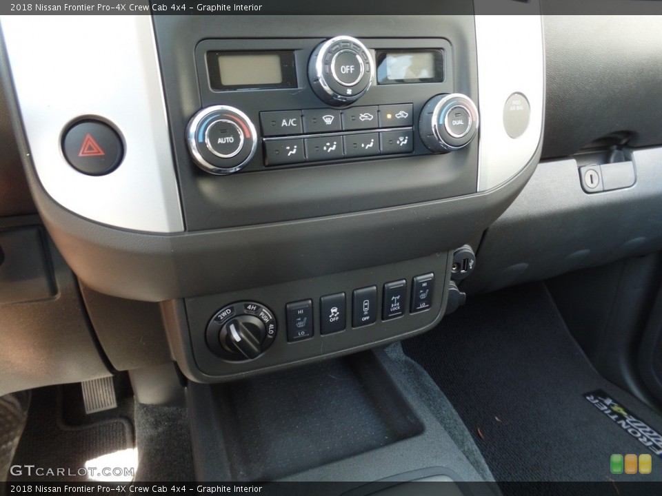 Graphite Interior Controls for the 2018 Nissan Frontier Pro-4X Crew Cab 4x4 #126907989