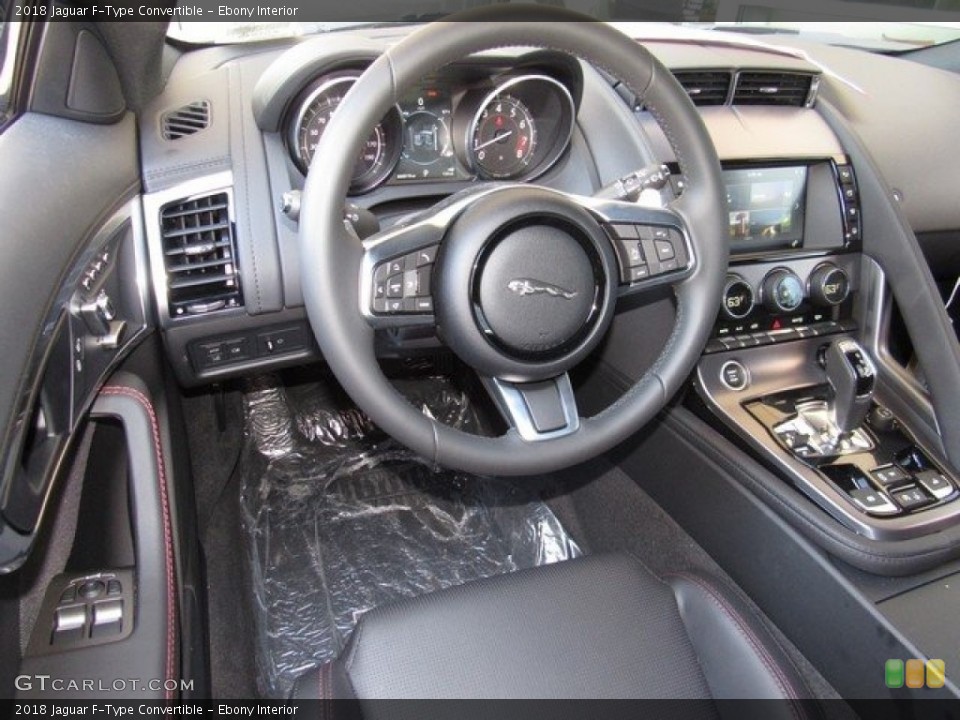Ebony Interior Steering Wheel for the 2018 Jaguar F-Type Convertible #126909792