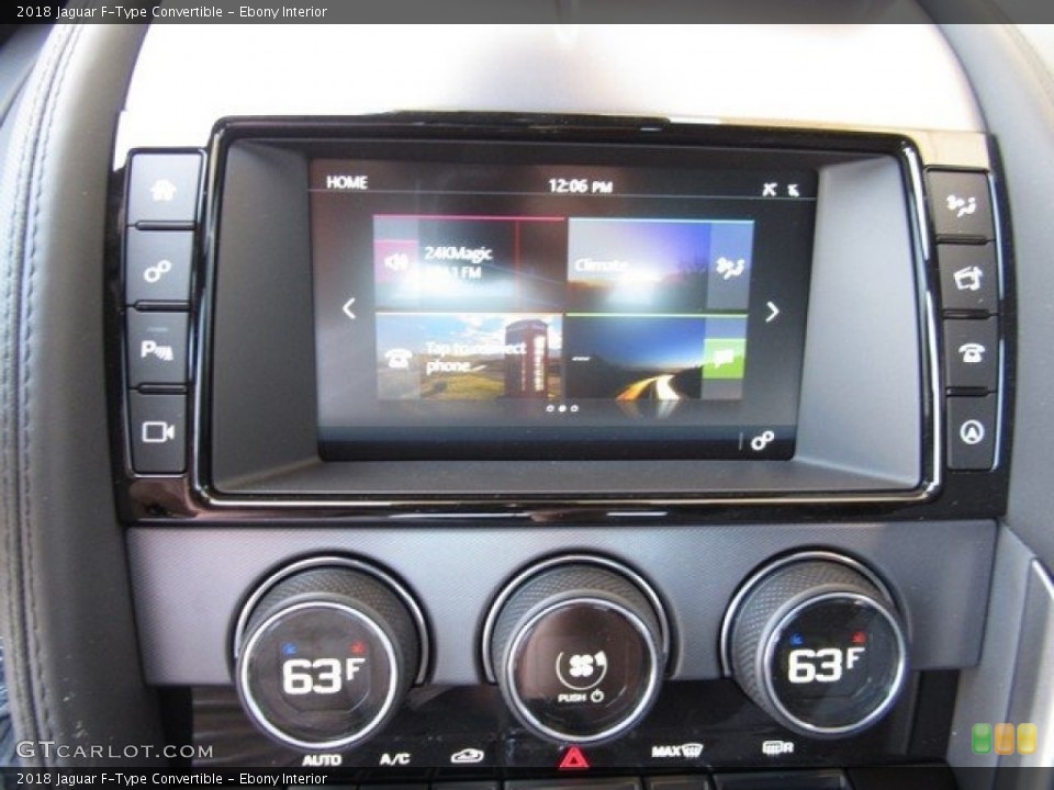 Ebony Interior Controls for the 2018 Jaguar F-Type Convertible #126910038