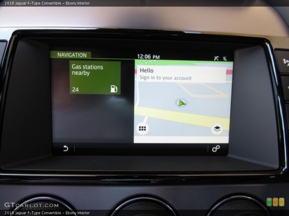 Ebony Interior Navigation for the 2018 Jaguar F-Type Convertible #126910056