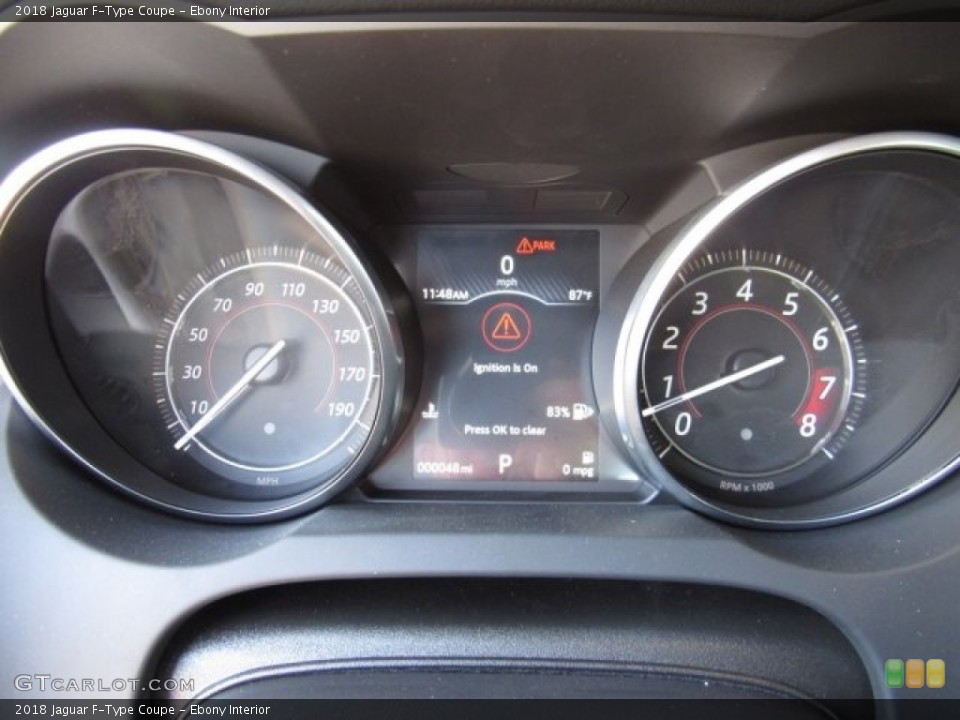 Ebony Interior Gauges for the 2018 Jaguar F-Type Coupe #126910626