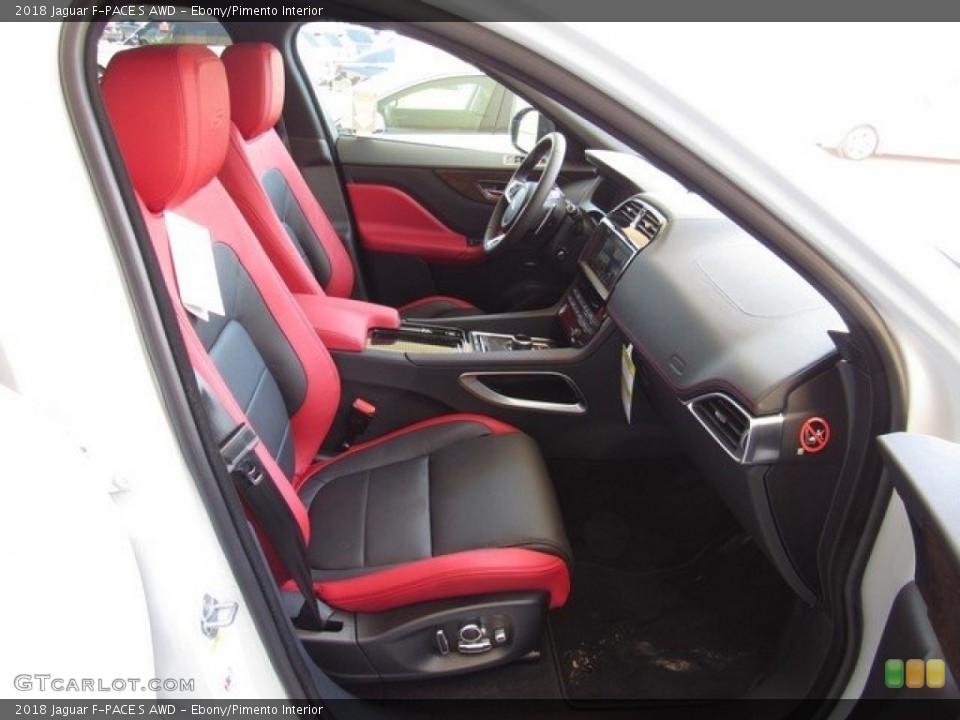 Ebony/Pimento Interior Front Seat for the 2018 Jaguar F-PACE S AWD #126913059
