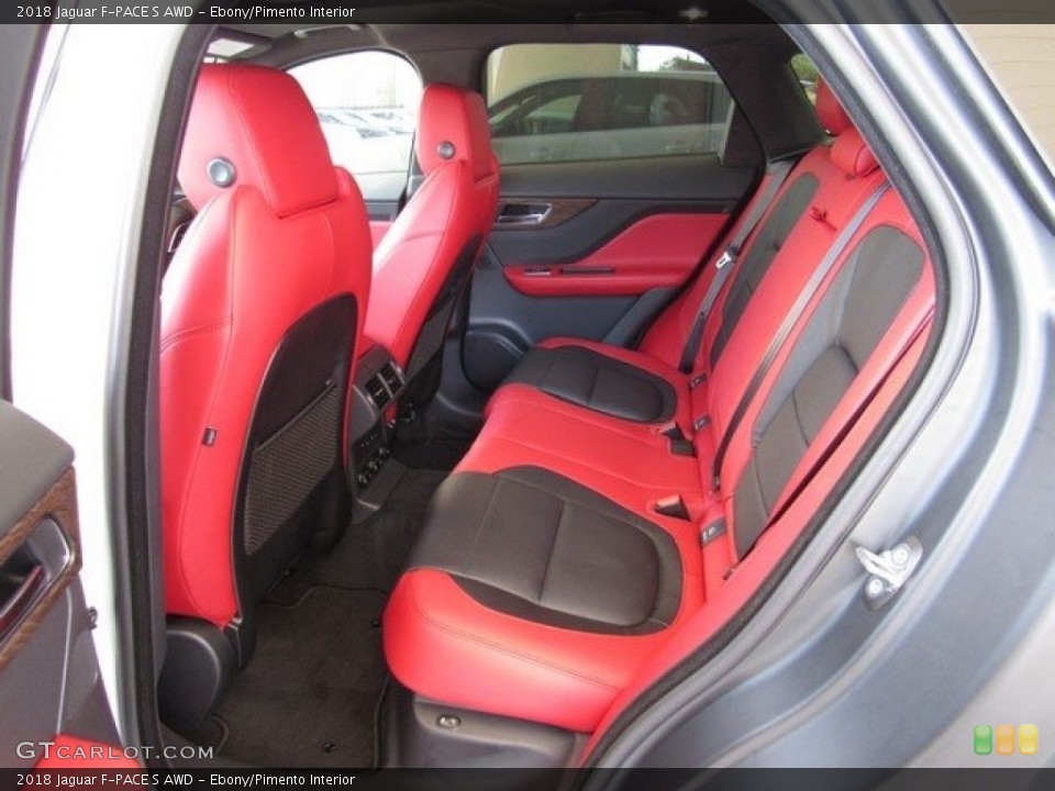 Ebony/Pimento Interior Rear Seat for the 2018 Jaguar F-PACE S AWD #126913200