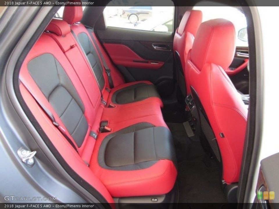 Ebony/Pimento Interior Rear Seat for the 2018 Jaguar F-PACE S AWD #126913304
