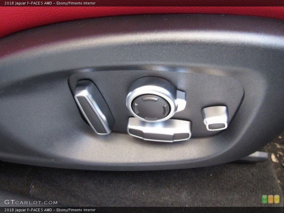 Ebony/Pimento Interior Controls for the 2018 Jaguar F-PACE S AWD #126913320