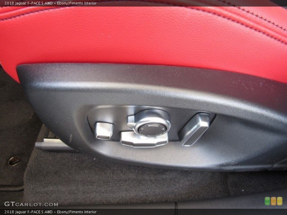 Ebony/Pimento Interior Controls for the 2018 Jaguar F-PACE S AWD #126913434