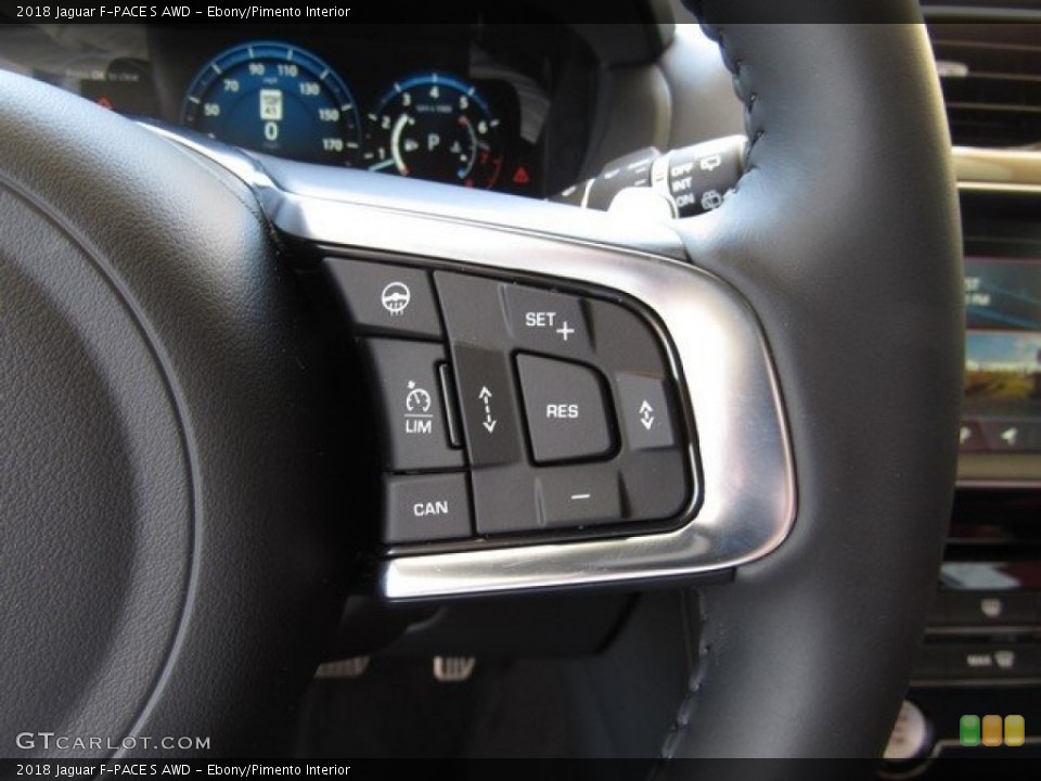 Ebony/Pimento Interior Steering Wheel for the 2018 Jaguar F-PACE S AWD #126913488