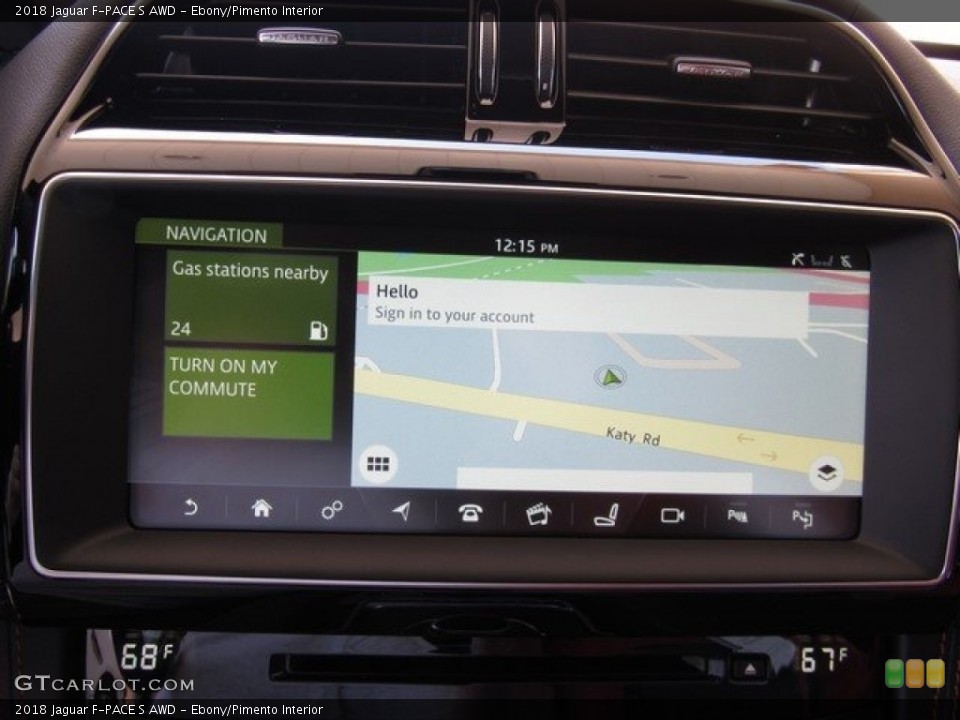 Ebony/Pimento Interior Navigation for the 2018 Jaguar F-PACE S AWD #126913539