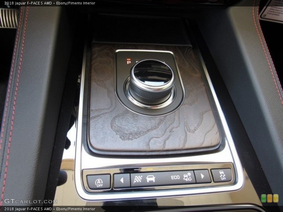 Ebony/Pimento Interior Transmission for the 2018 Jaguar F-PACE S AWD #126913574