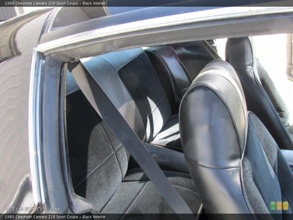 Black Interior Rear Seat for the 1980 Chevrolet Camaro Z28 Sport Coupe #126931311