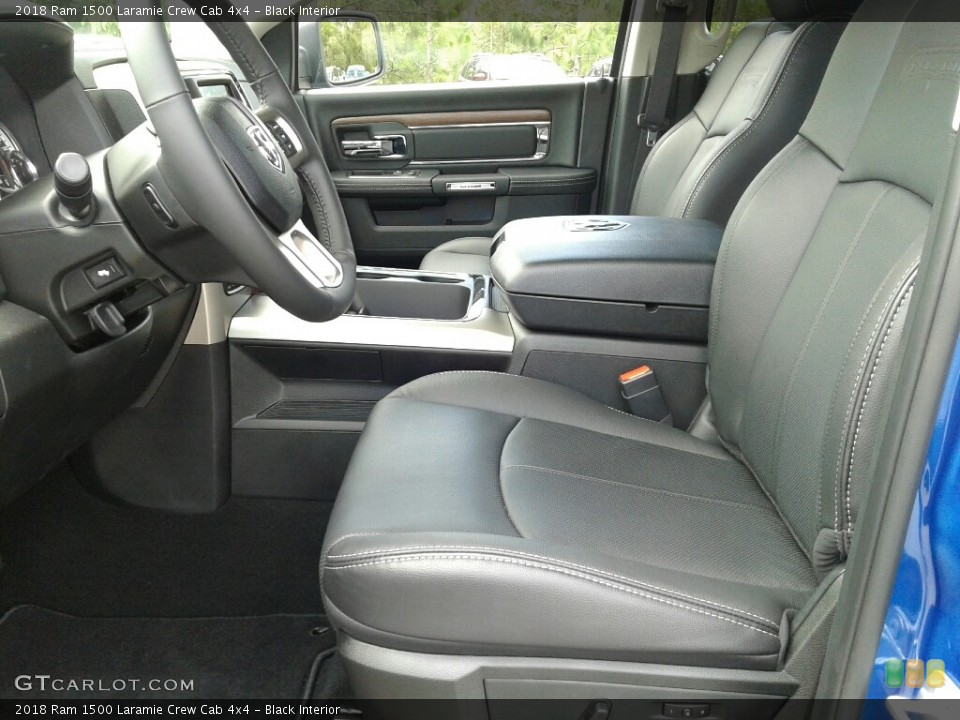 Black Interior Front Seat for the 2018 Ram 1500 Laramie Crew Cab 4x4 #126953288