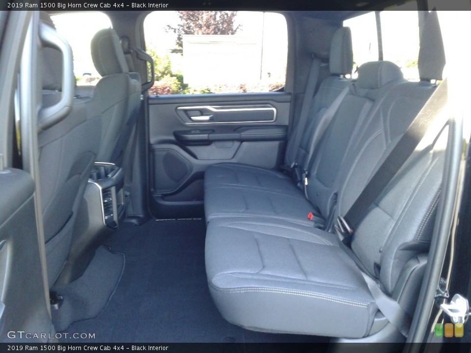 Black Interior Rear Seat for the 2019 Ram 1500 Big Horn Crew Cab 4x4 #126954359