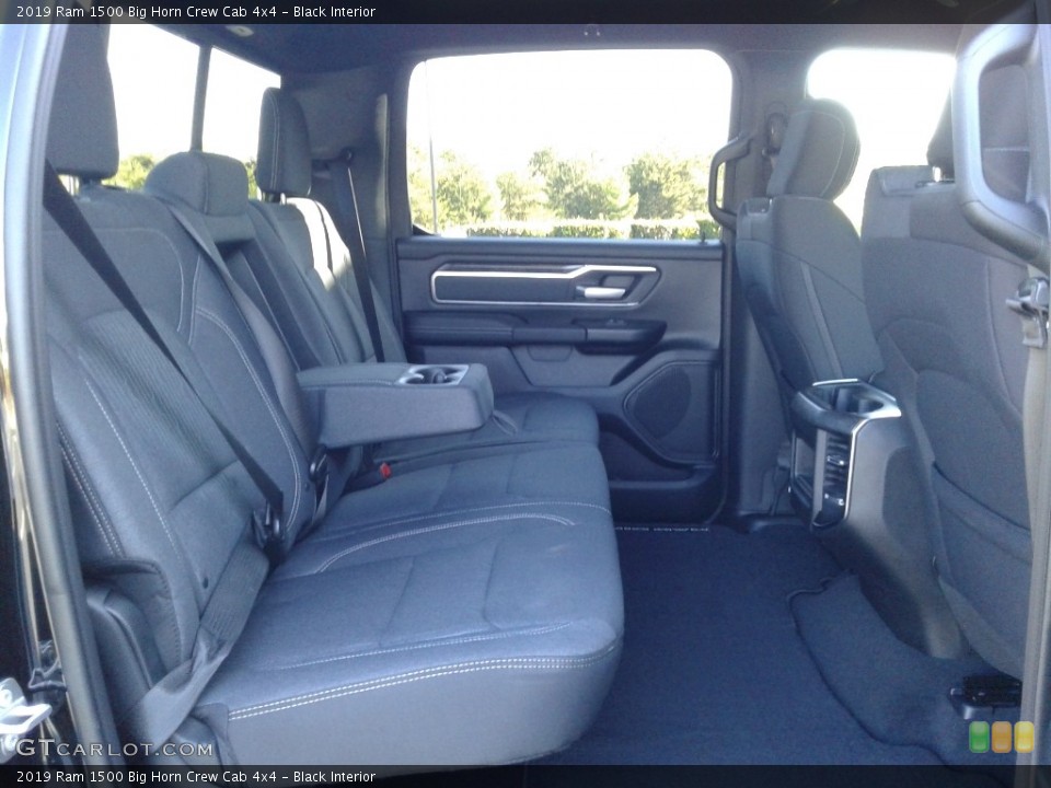 Black Interior Rear Seat for the 2019 Ram 1500 Big Horn Crew Cab 4x4 #126954386