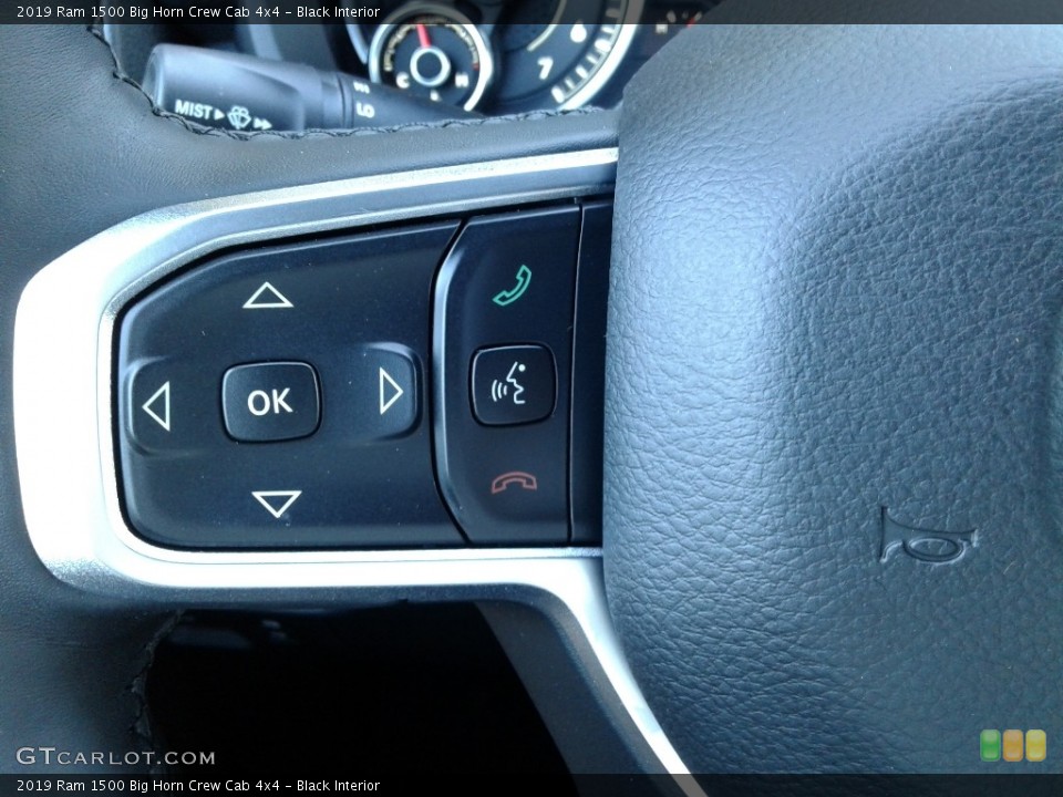 Black Interior Controls for the 2019 Ram 1500 Big Horn Crew Cab 4x4 #126954479