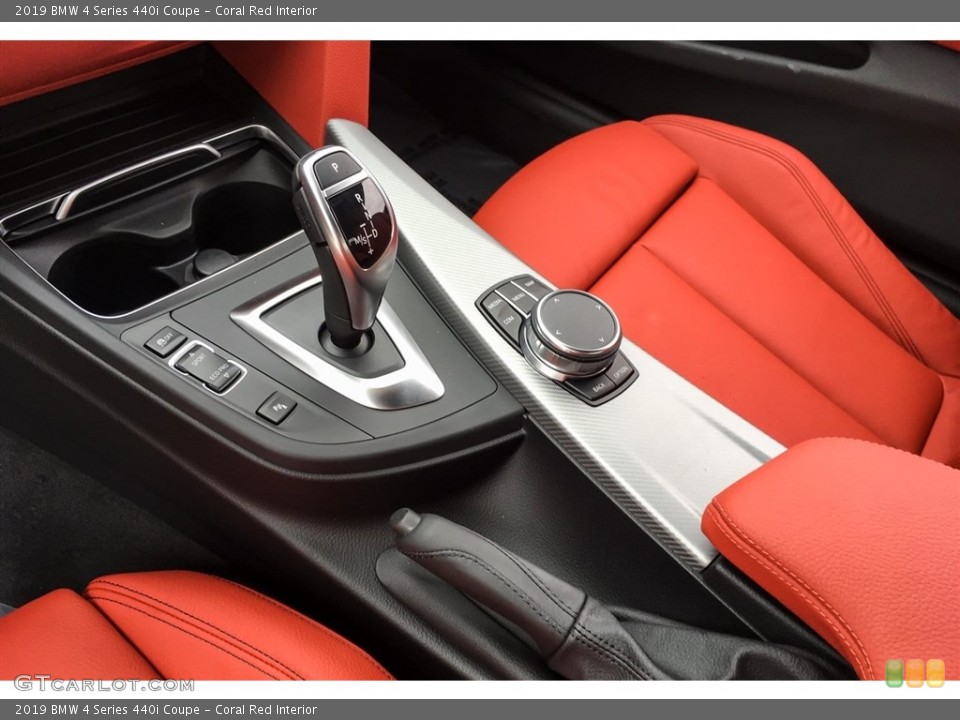 Coral Red Interior Transmission for the 2019 BMW 4 Series 440i Coupe #126957317