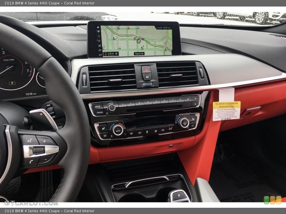 Coral Red Interior Controls for the 2019 BMW 4 Series 440i Coupe #126957347