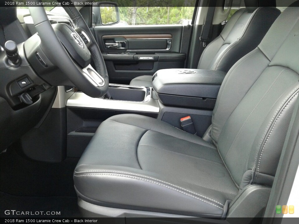Black Interior Front Seat for the 2018 Ram 1500 Laramie Crew Cab #126960197
