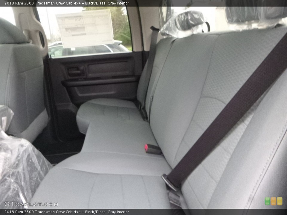 Black/Diesel Gray Interior Rear Seat for the 2018 Ram 3500 Tradesman Crew Cab 4x4 #126975431