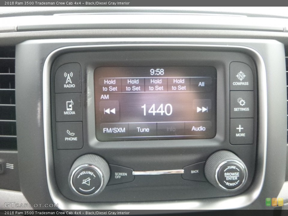 Black/Diesel Gray Interior Controls for the 2018 Ram 3500 Tradesman Crew Cab 4x4 #126975530