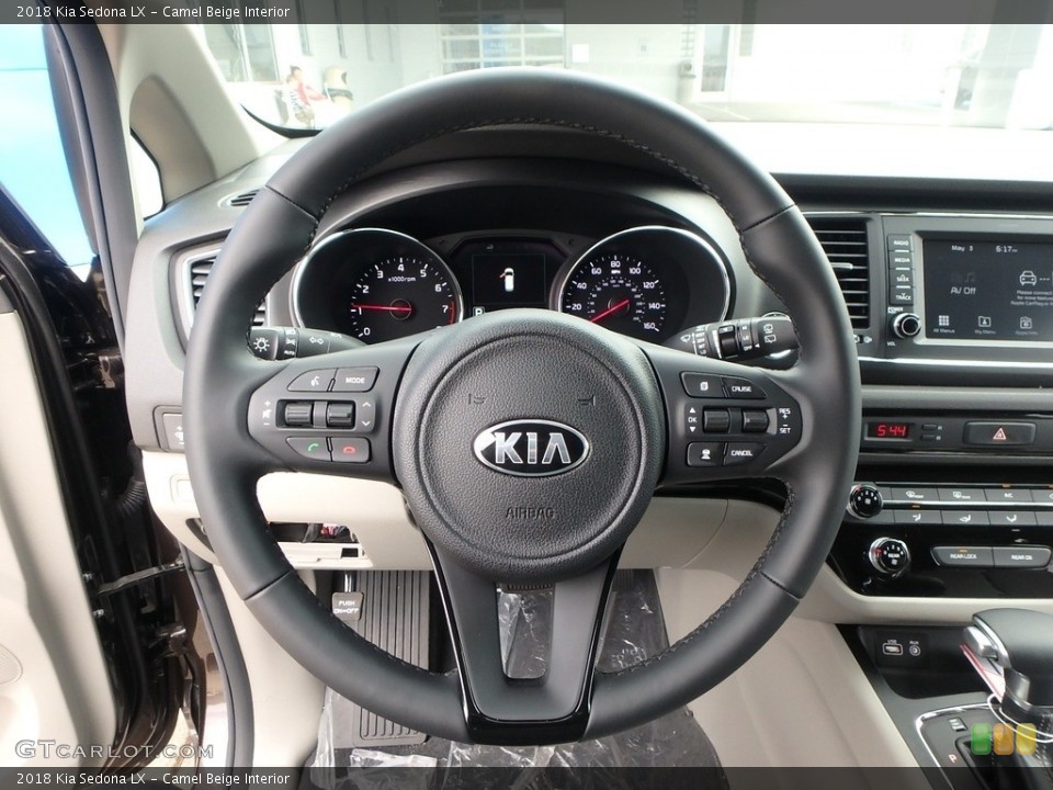 Camel Beige Interior Steering Wheel for the 2018 Kia Sedona LX #126979634