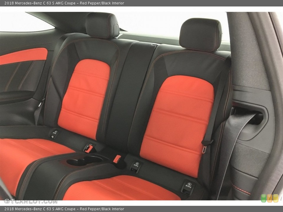 Red Pepper/Black Interior Rear Seat for the 2018 Mercedes-Benz C 63 S AMG Coupe #126991447