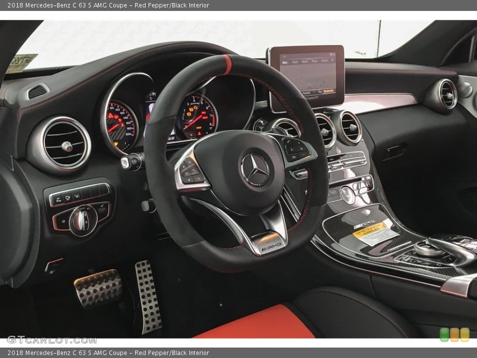 Red Pepper/Black Interior Dashboard for the 2018 Mercedes-Benz C 63 S AMG Coupe #126991550