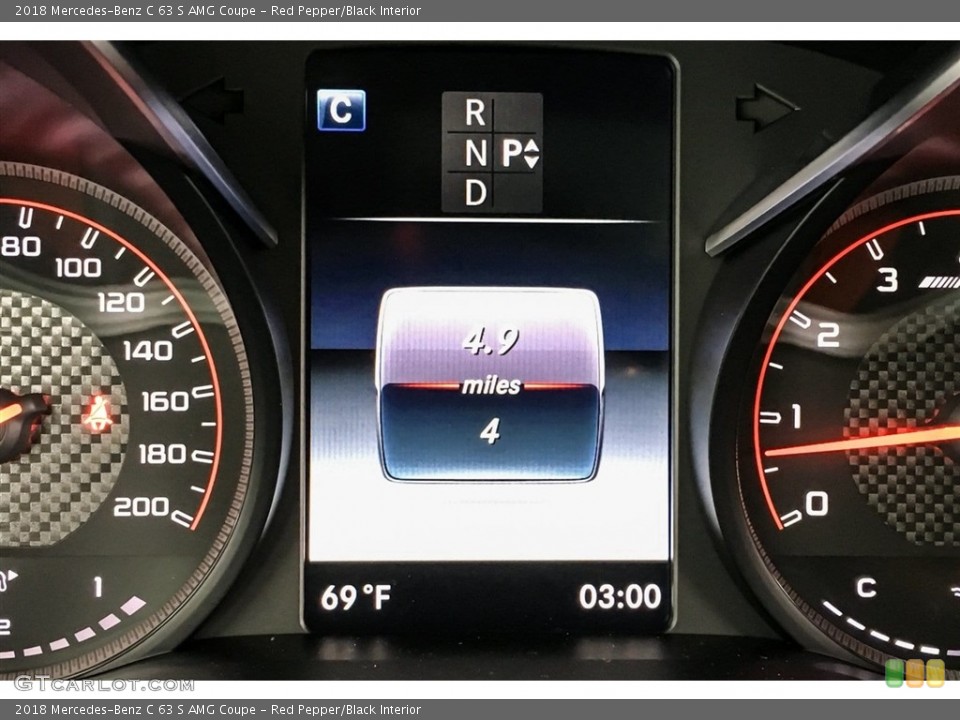 Red Pepper/Black Interior Controls for the 2018 Mercedes-Benz C 63 S AMG Coupe #126991816