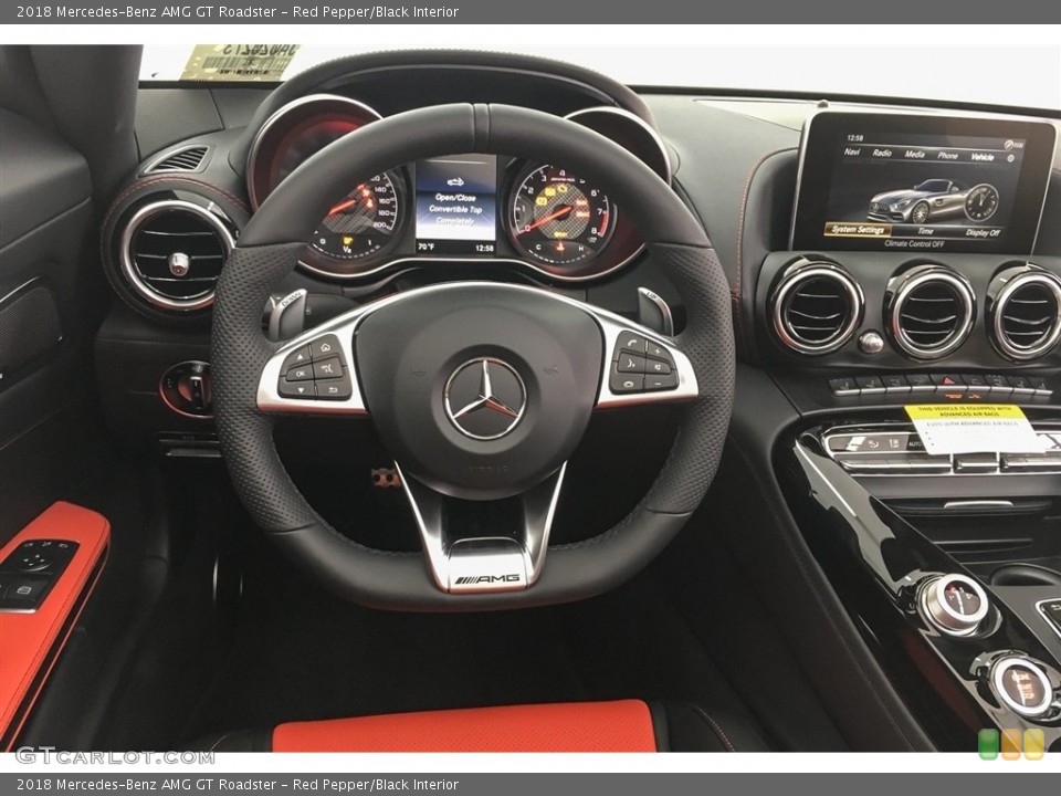 Red Pepper/Black Interior Dashboard for the 2018 Mercedes-Benz AMG GT Roadster #126993602