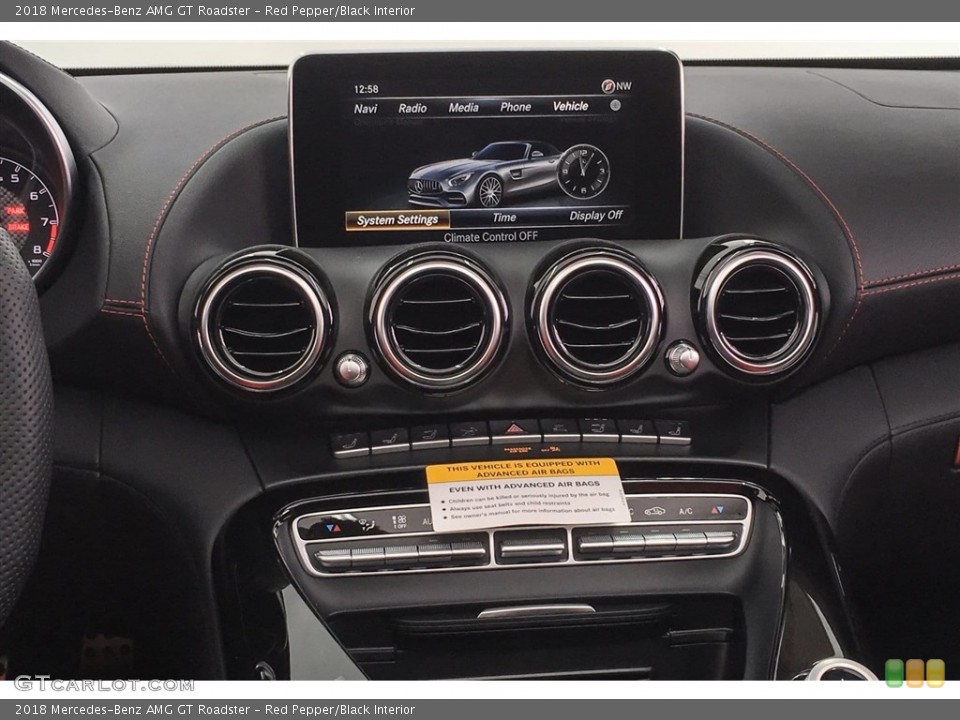 Red Pepper/Black Interior Controls for the 2018 Mercedes-Benz AMG GT Roadster #126993629