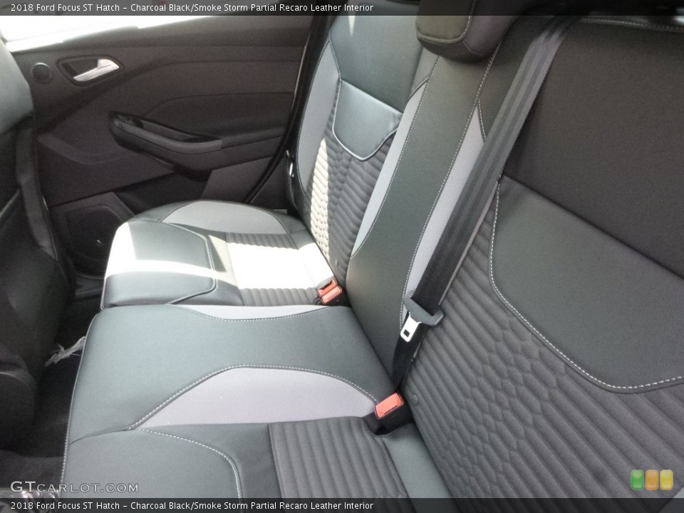 Charcoal Black/Smoke Storm Partial Recaro Leather 2018 Ford Focus Interiors