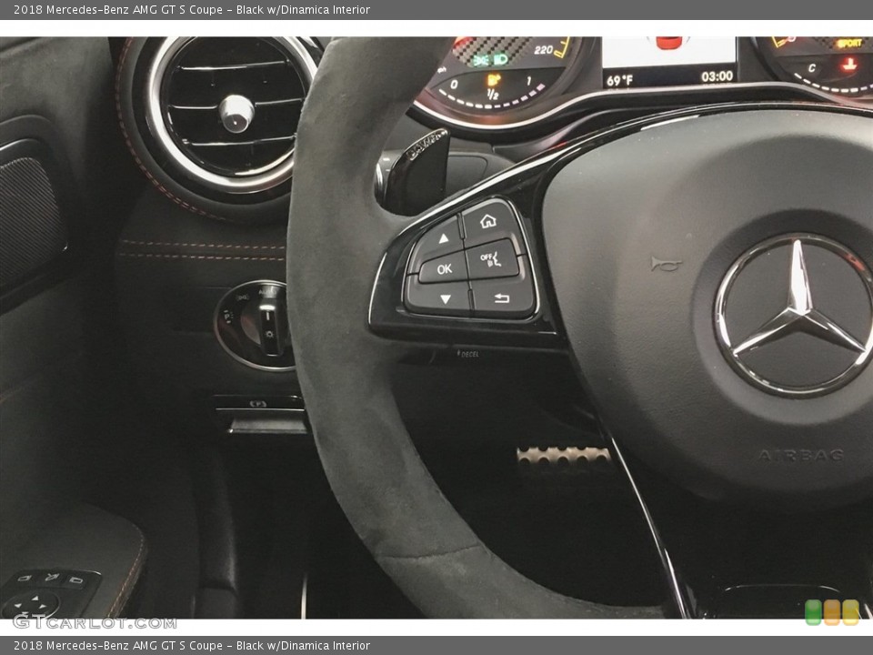 Black w/Dinamica Interior Steering Wheel for the 2018 Mercedes-Benz AMG GT S Coupe #126994790