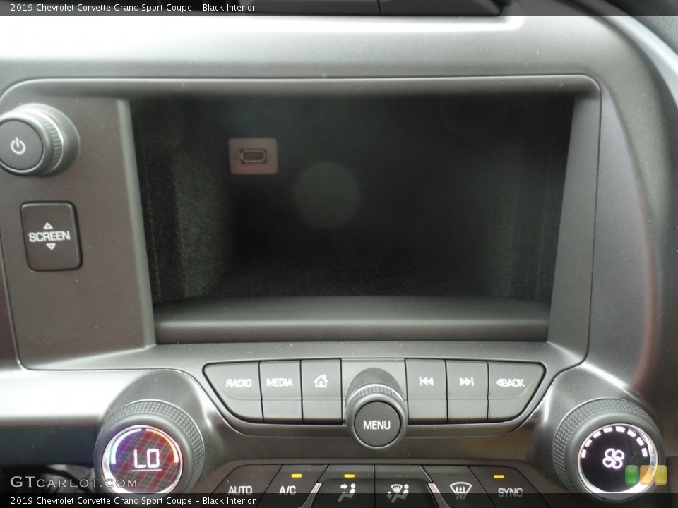 Black Interior Controls for the 2019 Chevrolet Corvette Grand Sport Coupe #126999821
