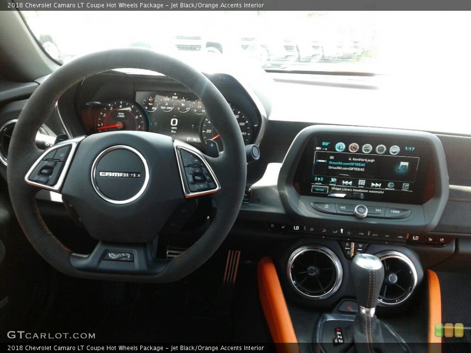 Jet Black/Orange Accents Interior Dashboard for the 2018 Chevrolet Camaro LT Coupe Hot Wheels Package #127000202
